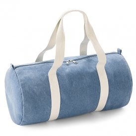 BagBase Denim Barrel Bag
