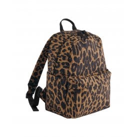 BagBase Leopard Print Mini Backpack