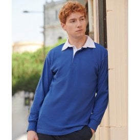 Front Row Long Sleeve Plain Rugby Shirt
