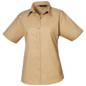 Premier Women's Short Sleeve Poplin Blouse